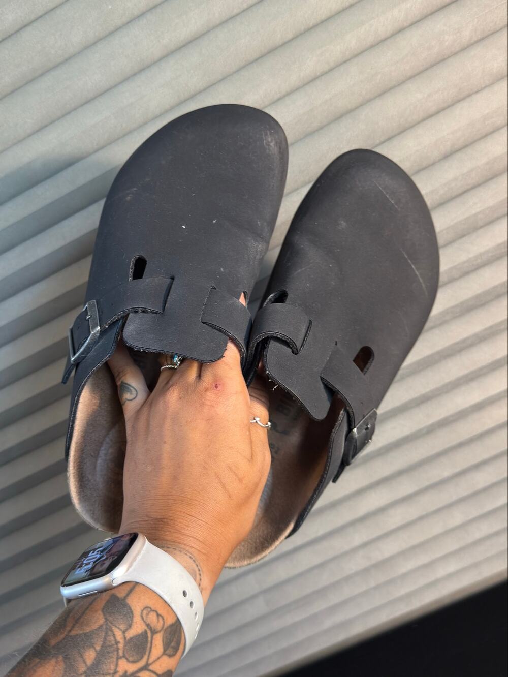 Birkenstock Boston Black Birko Flor Clogs Women’s 8 8.5 EU 39 Regular Wide Vegan